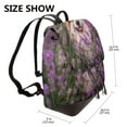 thumbnail image 2 of Sikiie Dog in Lavender Flowers Women Genuine Leather Backpack Fashion Rucksack Daypack Leather Casual Travel Backpacks for Women, 2 of 4