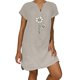 thumbnail image 1 of Sexy Vestidos Cortos de Verano para las Mujeres 2025 Moda Suelta de Ocio Vestido de Manga Corta con Cuello en V, Vestido Casual de Rodilla, 1 of 7