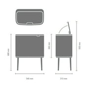 Brabantia Bo Touch Bin, 3+6 Gallon (11+23L)