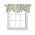 thumbnail image 3 of Geometric Square Textured Sage Green Window Curtain Living Room Kitchen Cabinet Tie-up Valance Curtain Rod Pocket Valance, 3 of 6