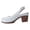 White, variant on NOKIO Women's V𝗂ntage Chun𝗄𝗒 Sandals Adjustable Slingback S𝗅ip On Slippers Hollow Summer Outdoor Ladies Shoes Closed Toe Breathable Sandalias de Mujer