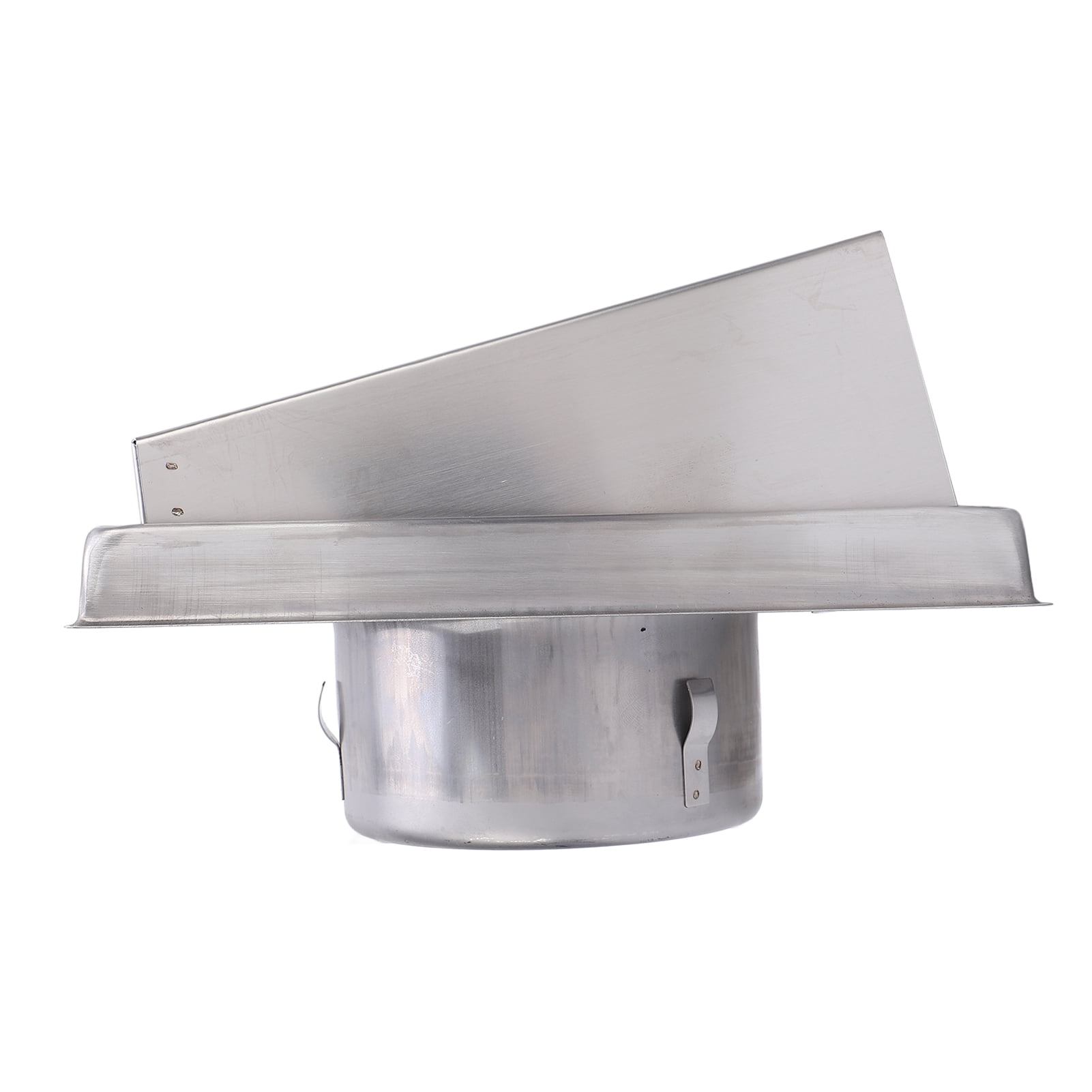 Riousery Exterior Wall Vent Cover with Flats 3.94 Inches (100mm) Square SUS304 Stainless Steel Dryer Exhaust Vent Hood for Bathroom Kitchen Air Ventilation System Grille
