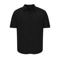 thumbnail image 3 of Men's Muscle Fit Shirts Wrinkle-Free Short Sleeve Casual Button Down Shirt Summer Business Shirts, 3 of 5