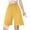 Yellow, variant on Htigea Women's Bermuda Shorts Solid Summer Elastic Waist Drawstring Shorts Casual Straight Leg Short Pants with Pockets Baggy Linen Shorts for Women Time Limited Sale Light Blue M