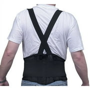Lumbar Industrial Back Support With Shoulder Straps, Large