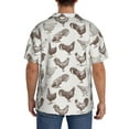 thumbnail image 3 of Honeii Chickens for Men's Short-Sleeved Button-Up Collared Shirt Featuring A Pocket, Perfect for Beach Vacations, And Travel Adventures.-4X-Large, 3 of 5