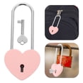 thumbnail image 4 of MasteelfCA 1PC Heart-Shaped Lock Marriage Wedding Padlock Travel Supplies Padlock, 4 of 8