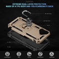 thumbnail image 6 of Dteck Case for iPhone 17,Military Grade Drop Impact Case 360 Metal Rotating Ring Kickstand Holder Armor Heavy Duty Shockproof Cover for iPhone 17 ,Gold, 6 of 7