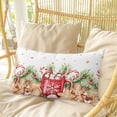 thumbnail image 4 of Christmas Pillow Covers, Linen Long Throw Pillow Case, Winter Snowflakes Cup Pine Needles Berry Holiday Pillow Protector Decorative Cushion Cover for Living Room/Bedroom 24" x 36", 4 of 8