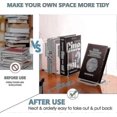 thumbnail image 4 of 6pcs Transparent Acrylic Bookends With Non-slip Stickers, Bookends For Bedroom, Library, Office, School And Desk Organiser-YNP, 4 of 5