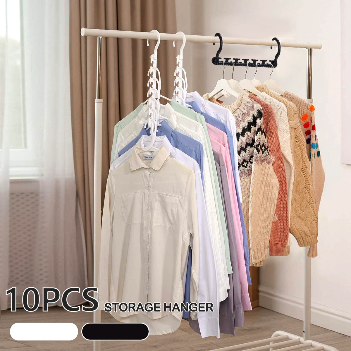 JTWEEN Magic Hangers,10 Pack Space Saving Wardrobe Clothing Hanger