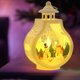 thumbnail image 5 of Portavelas de Navidad con luces de viento | Adornos decorativos de luz nocturna de aleación, diseño de copo de nieve, regalos festivos de vacaciones, decoración de mesa elegante, lámpara de acento, 5 of 6