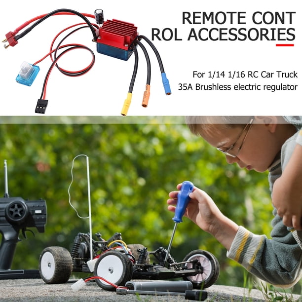 Controlador de velocidad ESC sin escobillas a prueba de agua para 1/14 1/16 RC Car Off Road Model