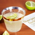 thumbnail image 4 of 50 Pack - 9 Oz plastic cocktail glass,Sturdy Rimmed Plastic Cups Clear Cup Disposable Wedding Cup, 4 of 5