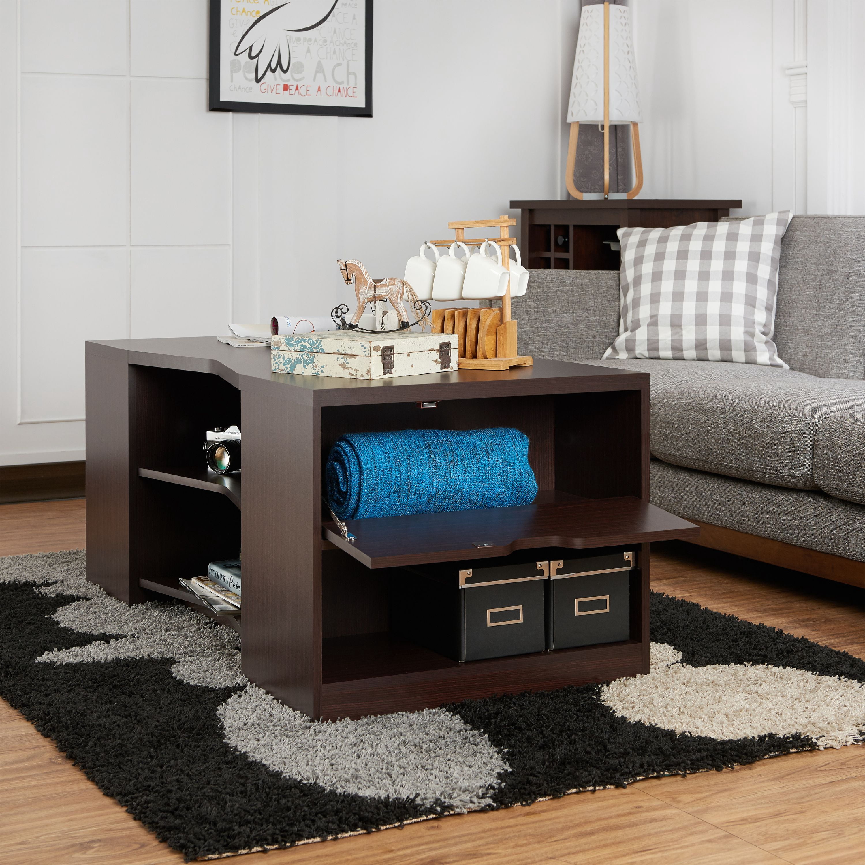 Furniture of America Benzino Contemporary Coffee Table, Walnut