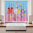 thumbnail image 2 of French Curtains 2 Panels Set, Parisienne French Design Merci Thank You Gratitude Quote with Hearts Flowers Print, Window Drapes for Living Room Bedroom, 55W X 39L Inches, Multicolor, by Ambesonne, 2 of 3
