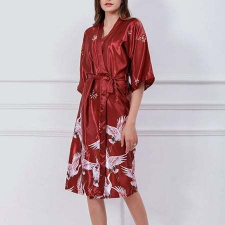 

Women Satin Silk Nightdress Lingerie Sleepwear BathRobe Bridesmaid Wedding Robes