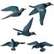 thumbnail image 5 of Modern 3D Seagull Birds Colgantes De Pared Resina Decoraciones De Pared azul, Individual Un azul Macarena Pared de resina decorativa, 5 of 8