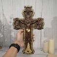 thumbnail image 7 of Orthodox religious carved cross wall cross wall hanging decoration carved from natural wood Orthodox gift, 7 of 7
