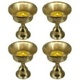 thumbnail image 1 of Dinheiro 4 Uds. Lámpara Ghee, soporte para lámpara de mantequilla, portavelas de copa dorada, lámpara de aceite de latón tibetano, suministros para Altar budista, 1 of 6