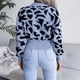 thumbnail image 5 of Suéter de señora para mujer, suéter de cuello redondo de manga larga con estampado de leopardo para invierno y otoño, 5 of 8