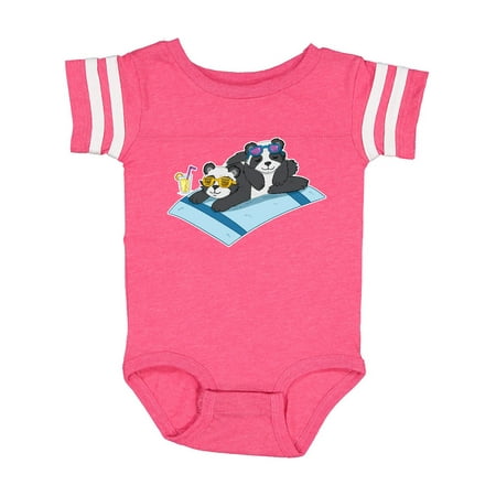

Inktastic Cute Baby Pandas Sunbathing Gift Baby Boy or Baby Girl Bodysuit