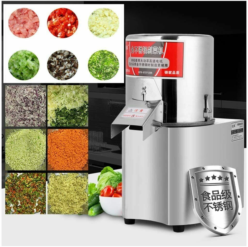 TOPCHANCES 110V Commercial Food Processor 600W Electric Food Cutter for Vegetables Fruits 50-120kg/h