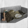 thumbnail image 6 of Coffee Soft Flannel Fleece Throw Blanket, Assortment of Coffee Cups with Beans on Wooden Table Americano Cappuccino Mug, Cozy Plush for Indoor and Outdoor Use, 50" x 70", Brown White, by Ambesonne, 6 of 6