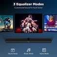 thumbnail image 4 of Assistrust Barra de sonido para Smart TV, barra de sonido con Bluetooth/ARC/Opt/AUX Connect, aumento automático de volumen, 3 modos de ecualizador, barra de sonido desmontable 2 en 1 para TV/PC/juegos, 4 of 5