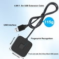 thumbnail image 3 of USB Fingerprint Reader for PC Laptop 10 11, 360 Degree Touch Speedy Matching Biometric, Portable USB Fingerprint Logger Scanner, 3 of 7