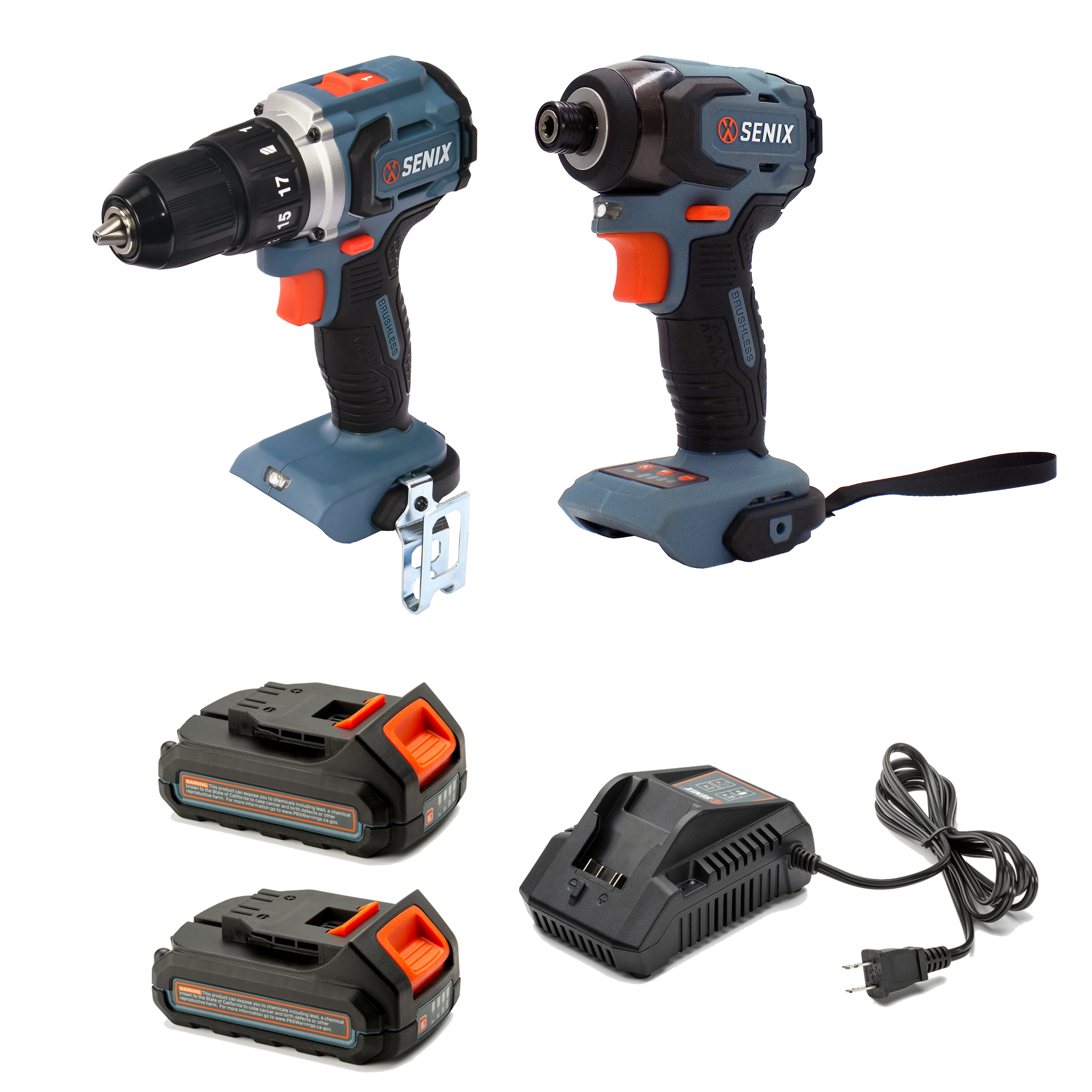 SENIX 20V Brushless 2-Tool Combo Kit with Impact Driver photo 3