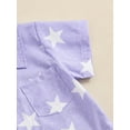 thumbnail image 6 of Musuos Toddler Boy 4th of July Outfits 6 12 18 24M 3 4Y Short Sleeve Star Print Button Down Shirt +Elastic Waist Shorts Set Summer Clothes, 6 of 9