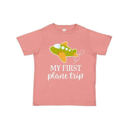 

Inktastic My First Plane Trip Airplane Travel Gift Toddler Boy or Toddler Girl T-Shirt