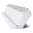 thumbnail image 1 of Calcetines Reebok Low Cut No Show, paquete de 8 pares, blancos, para hombre, talla 6 a 12.5, 1 of 7