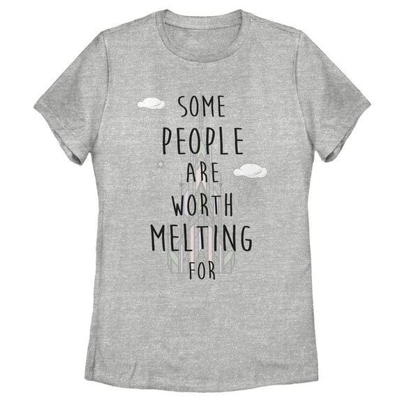 Women's Frozen People Worth Melting For  Graphic Tee Athletic Heather Medium