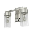 thumbnail image 2 of Hunter - Gatz 2-light Brushed Nickel, Small Vanity Light, Dimmable, Modern Style, for Bedrooms, Kitchens, Dining, Living Rooms - 19683, 2 of 6