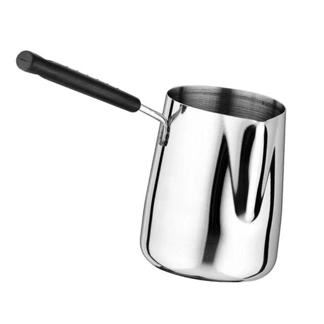 veasfak Mousseur à Lait, Pichet Verseur en Acier Inoxydable 350/600/1000ml, Mousseur à Lait