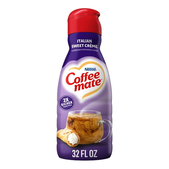 Coffee mate Italian Sweet Crème Gluten Free Liquid Coffee Creamer, 32 fl oz