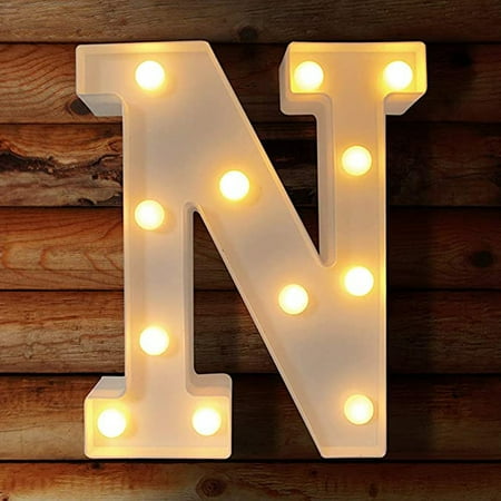

Lovehome LED Letter Lights Light Up Plastic Letters Standing Hanging Warm Wihte Light