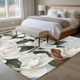 thumbnail image 4 of White Magnolia Area Rugs 6'x9', Small Throw Rugs for Kitchen Dining room, Spring Floral Blossom Flowers Plants Light Blue Indoor Outdoor Rug Non-Slip Low Pile Carpet Runner Reversible Floor Mats, 4 of 8