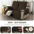 thumbnail image 5 of Lavish Cover 100% Waterproof Recliner Loveseat Cover, 2 Pieces Non-Slip Recliner Couch Slipcovers, Washable Furniture Protector with Pockets & Elastic Straps for Kids Pets, 2 Seaters, Navy Blue, 5 of 12