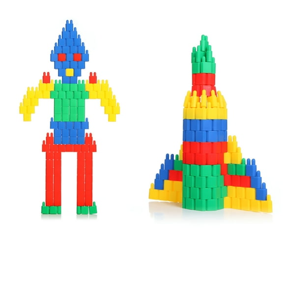 BESTSKY 100/230PCS Plastic Puzzle Building Blocks Toys Bricks For Children Kids Educational Toy Gift Kit Learning Educational Building Toy Set
