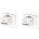 thumbnail image 1 of Curtain Pole Brackets, Self Adhesive Curtain Rod Bracket, 2 Pcs Transparent Curtain Rod Bracket Holders, Bathroom Kitchen Curtain Hook Fixing Rod Holder (2Pcs Clear), 1 of 5