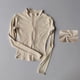 thumbnail image 2 of Deportes al aire libre de manga larga para mujer, ropa de Yoga ajustada, cárdigan con cremallera, chaqueta con cuello levantado, chaqueta para correr y Fitness, 2 of 6