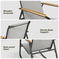 thumbnail image 3 of Lofka 4-Piece Outdoor Patio Furniture Set, Rocking Chairs & Loveseat Conversation Set with Tempered Glass Coffee Table, All Weather Textilene for Patio Porch, Gray, 3 of 11