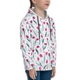 thumbnail image 3 of Salouo Tulips Flowers Pattern Hoodie Sweatshirt for Youth, Fall Pullover Hoodie Sweatshirt Long-Sleeve Pullover Hooded Sweatshirt-X-Large, 3 of 6
