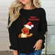 thumbnail image 2 of Navidad moda mujer casual manga larga impreso damas sudaderas tops Pompotops gfhjh14910, 2 of 5