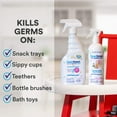 thumbnail image 5 of CleanSmart Toy Disinfectant Spray Kills 99.9% of Viruses and Bacteria, Rinse Free, 16 oz Bottle, (Pack of 2), 5 of 9
