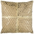 thumbnail image 5 of SAFAVIEH Metallic Fin Cowhide Geometric Pillow, 12" x 20", Beige/Gold, 5 of 5