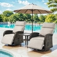 thumbnail image 3 of Bellefurn Outdoor Swivel Recliner Chairs,Patio Wicker Recliner Chairs Outdoor Lounge Chairs with Thickness Cushions,Adjustable Angle,Reclining Lounge Chair for Outdoor,Fire Pit,Pool,Garden, 3 of 13